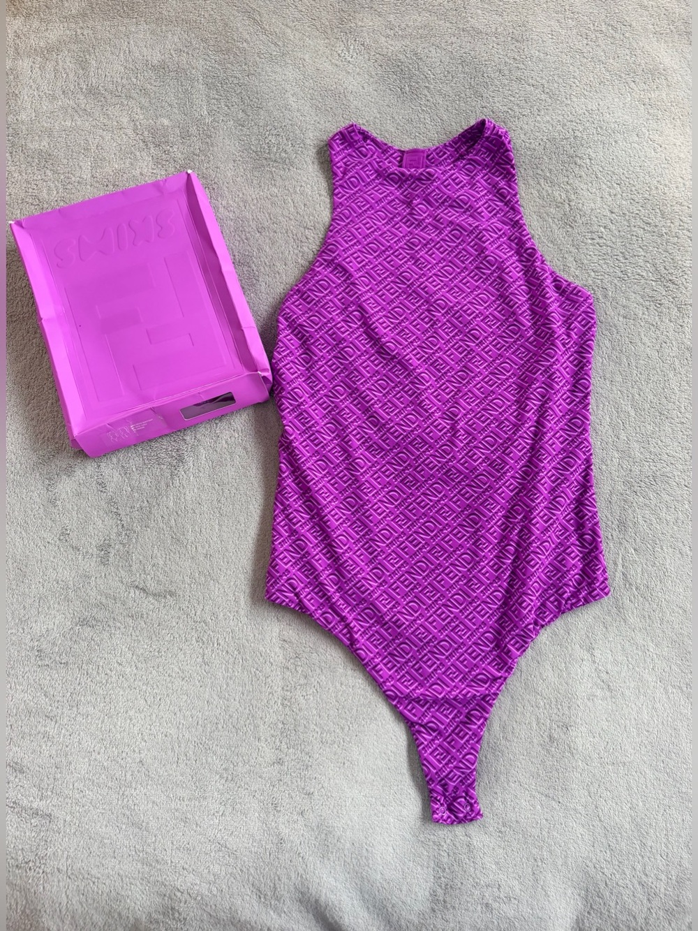 Fendi Skims Purple One-Piece Bodysuit Size S